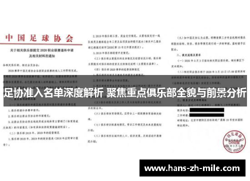 足协准入名单深度解析 聚焦重点俱乐部全貌与前景分析 足协准入名单深度解析 聚焦重点俱乐部全貌与前景分析