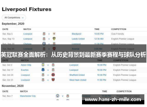 英冠联赛全面解析:从历史背景到最新赛季赛程与球队分析 英冠联赛全面解析:从历史背景到最新赛季赛程与球队分析